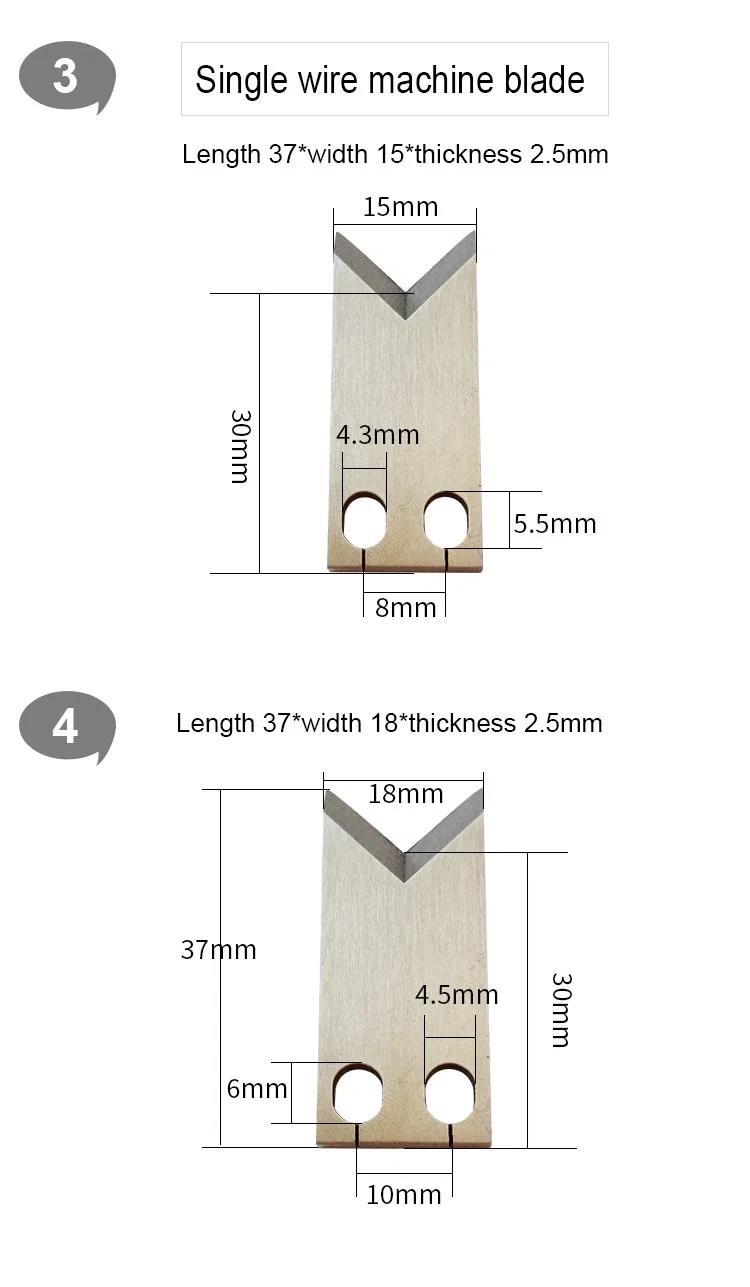 Precision Blade for wire stripping machine cable cutting machine, Otp Blade, Stripper Blade, Wire Cutting Machine Blade Lama di precisione per macchina spelafili macchina per il taglio dei cavi, lama Otp, lama spogliarellista, lama per macchina da taglio a filo