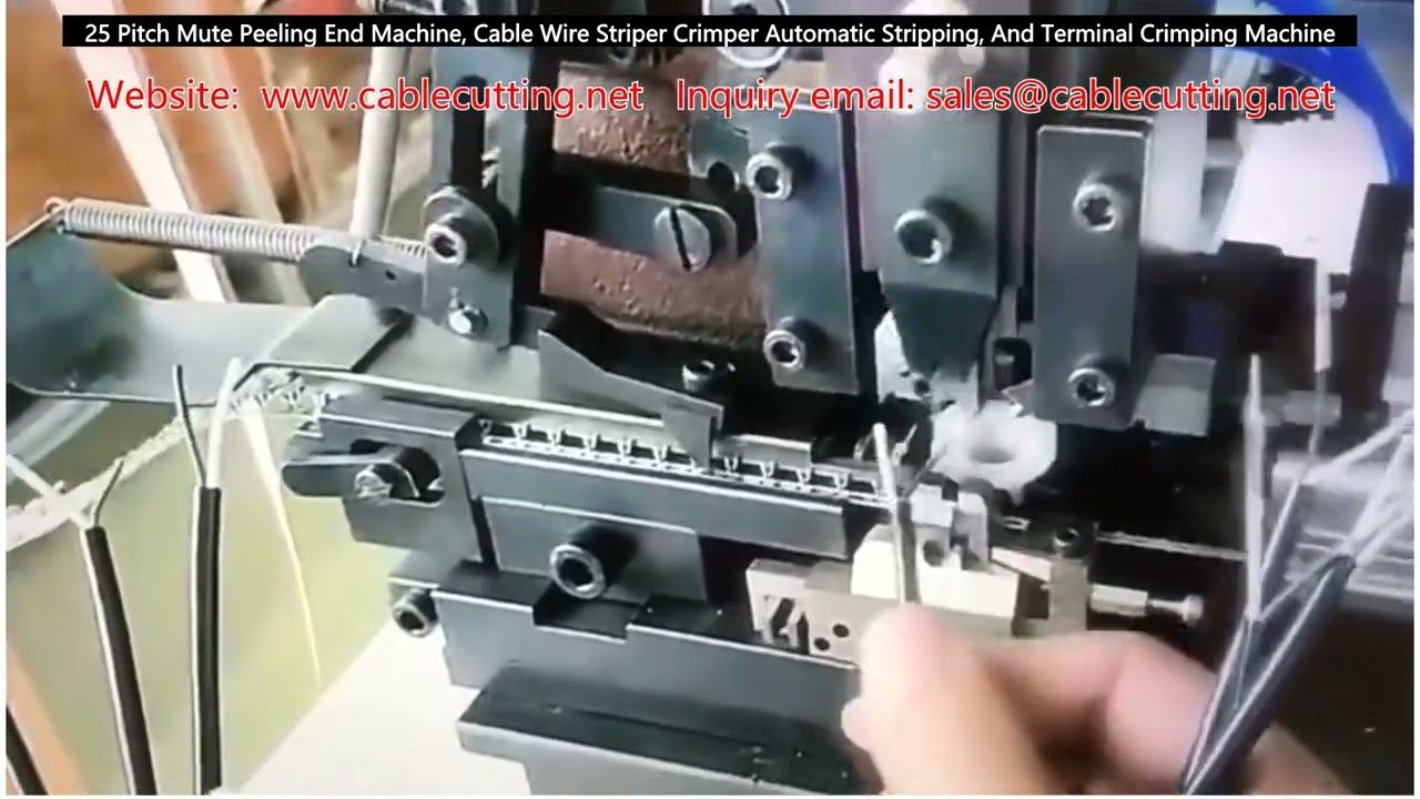 25 Pitch Mute Peeling End Machine, Cable Wire Striper Crimper Automatic Stripping, And Terminal Crim