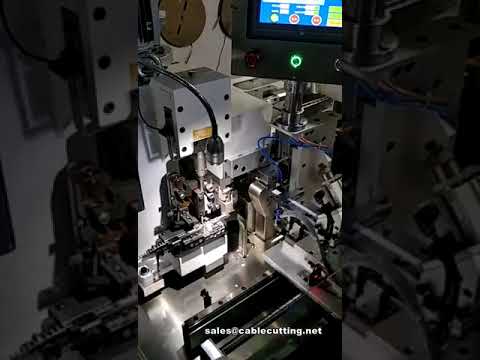 Full automatic ribbon cable cutting stripping crimping machine, Ribbon cable crimping machine
