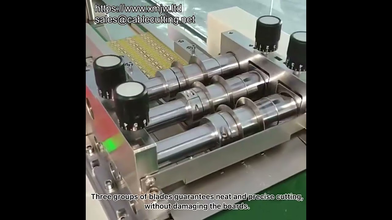 Multiple Blade FR-4 PCB LED Board Depaneling Machine for V-Scored PCB Separator