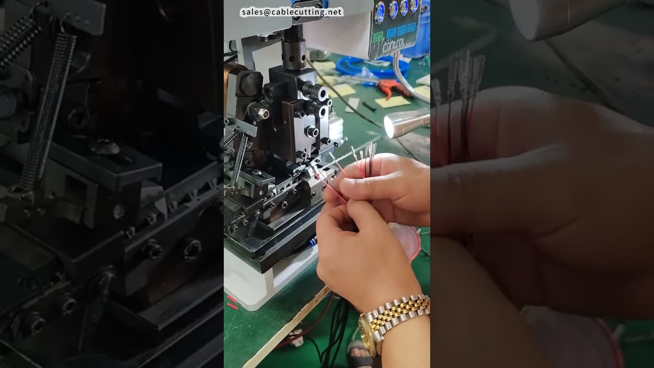 Single End Stripping and Crimping Machine for Round Tube Terminals   Setup OK #factory #machine