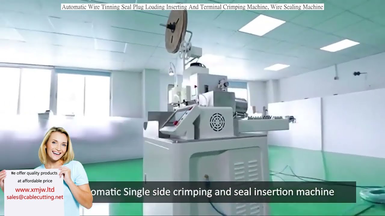 Automatic Wire Tinning Seal Plug Loading Inserting And Terminal Crimping Machine