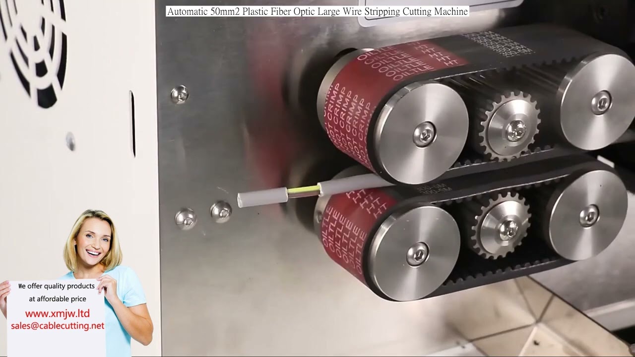 Automatic 50mm2 Plastic Fiber Optic Large Wire Stripping Cutting Machine