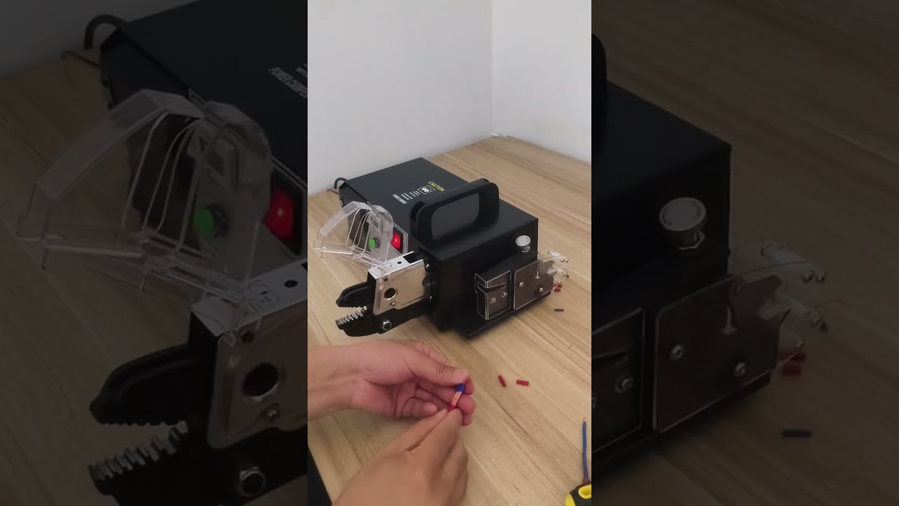 EM 6B2BC Electric Terminal Crimping Machine Dual Wire Tube Terminal Crimping #machinery  #factory