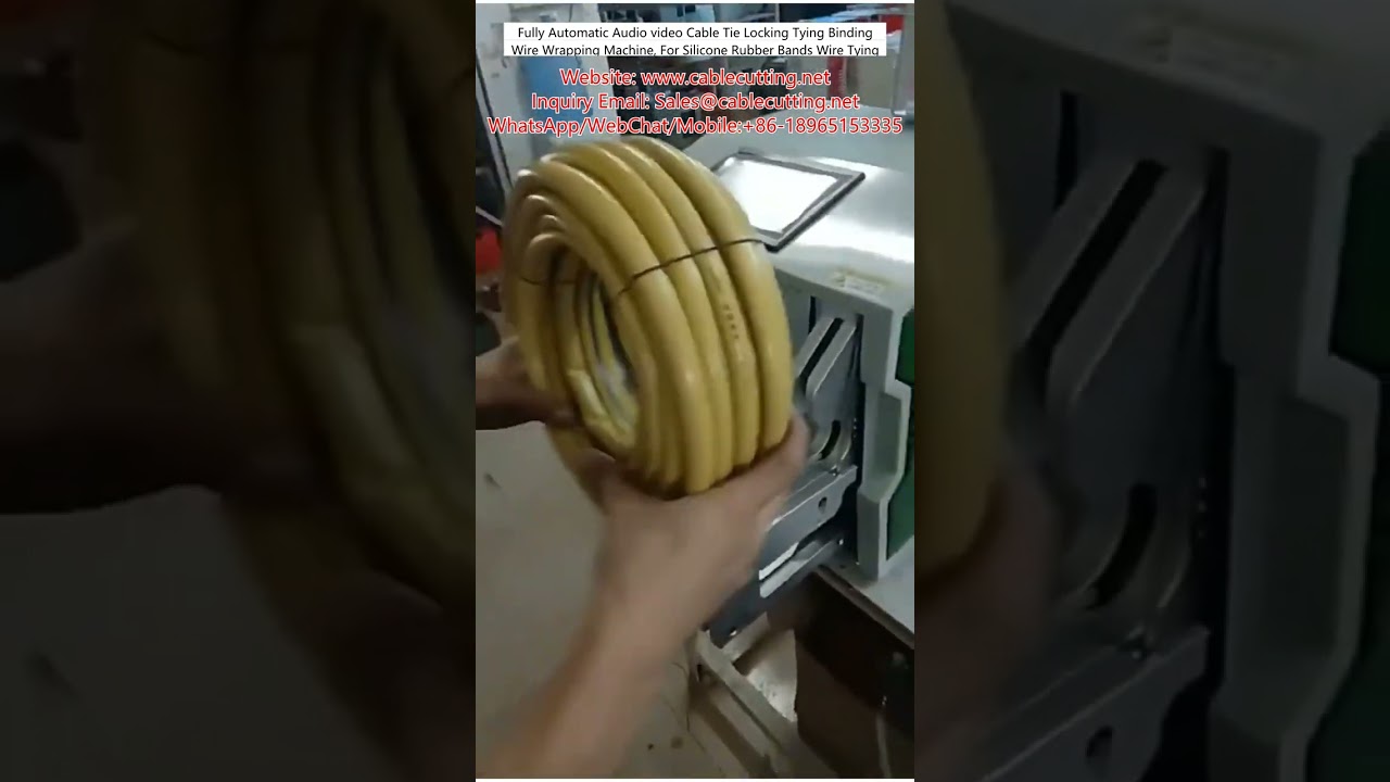 Fully Automatic Audio video Cable Tie Locking Tying Binding Wire Wrapping Machine, For Silicone Rubb