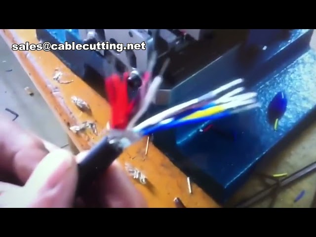 Pneumatic Cable Stripping Twisting Parallel Manual 5 Wires Twister Stripping Machine, Pneumatic Cabl