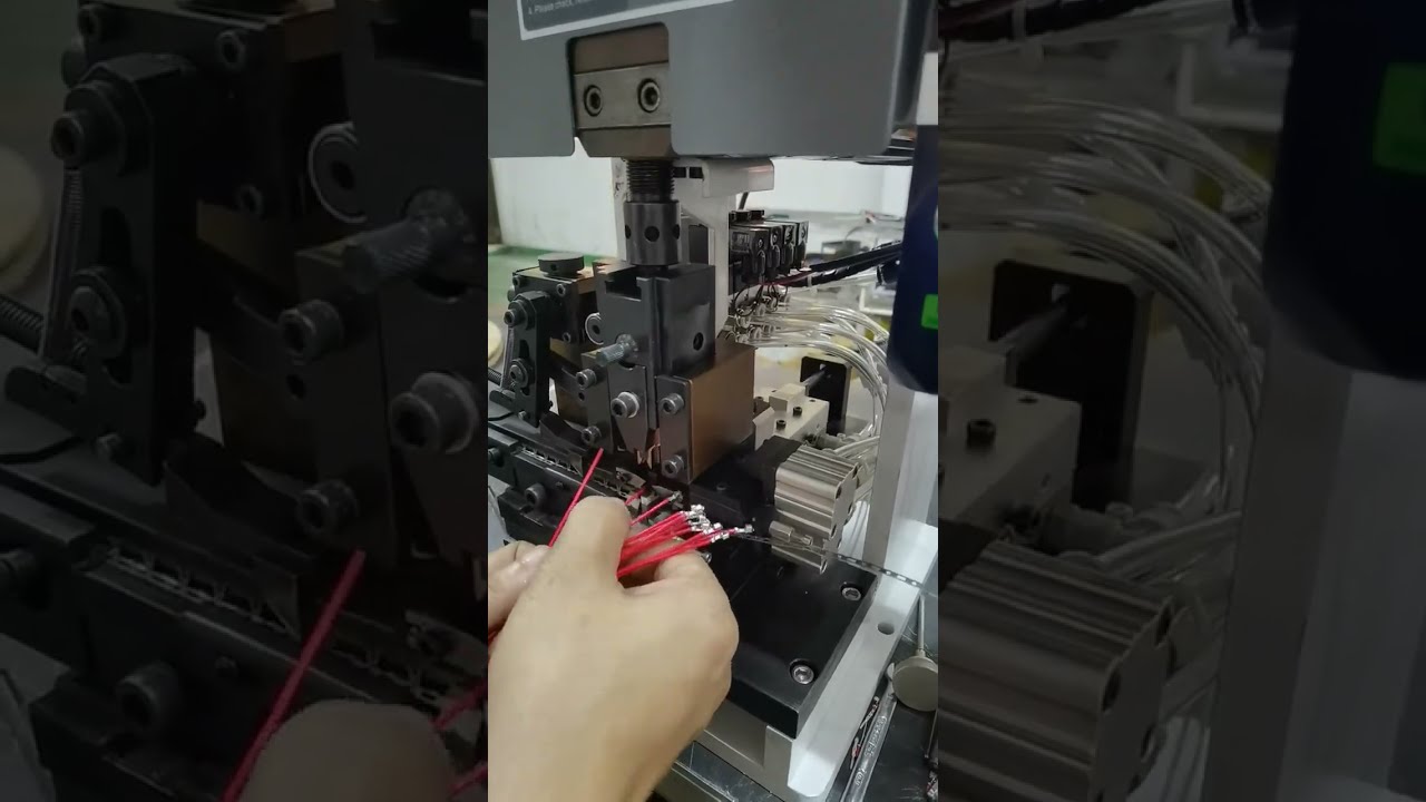 Continuous Strip Terminal Machine Working Real Shot Video #machine #cablewirestrippingmachine