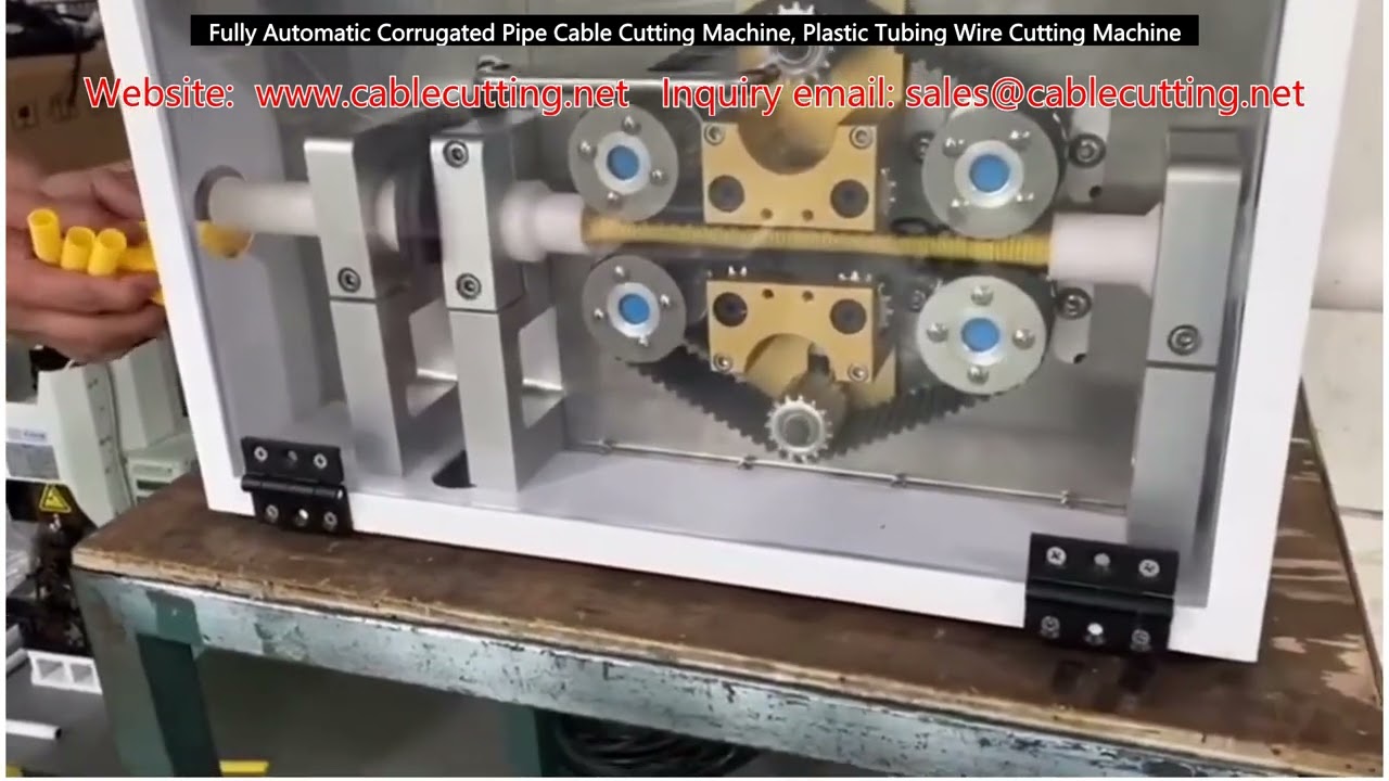 Fully Automatic Corrugated Pipe Cable Cutting Machine, Plastic Tubing Wire Cutting Machine