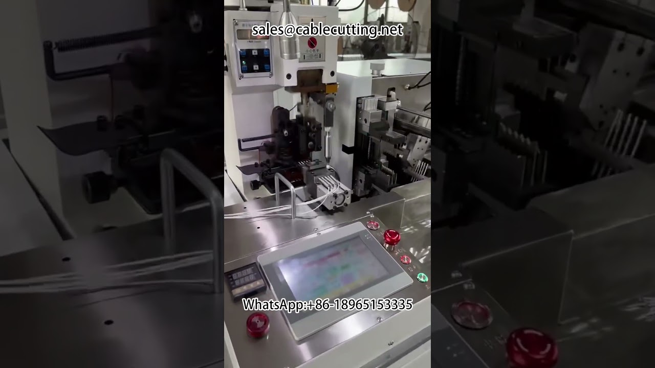 Five wires hit the end of the tin dip machine #harness Equipment #terminal machine